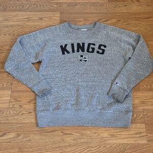 LA Kings NHL Gray Pullover Sweatshirt Mens Large Champion Authentic Athleticwear